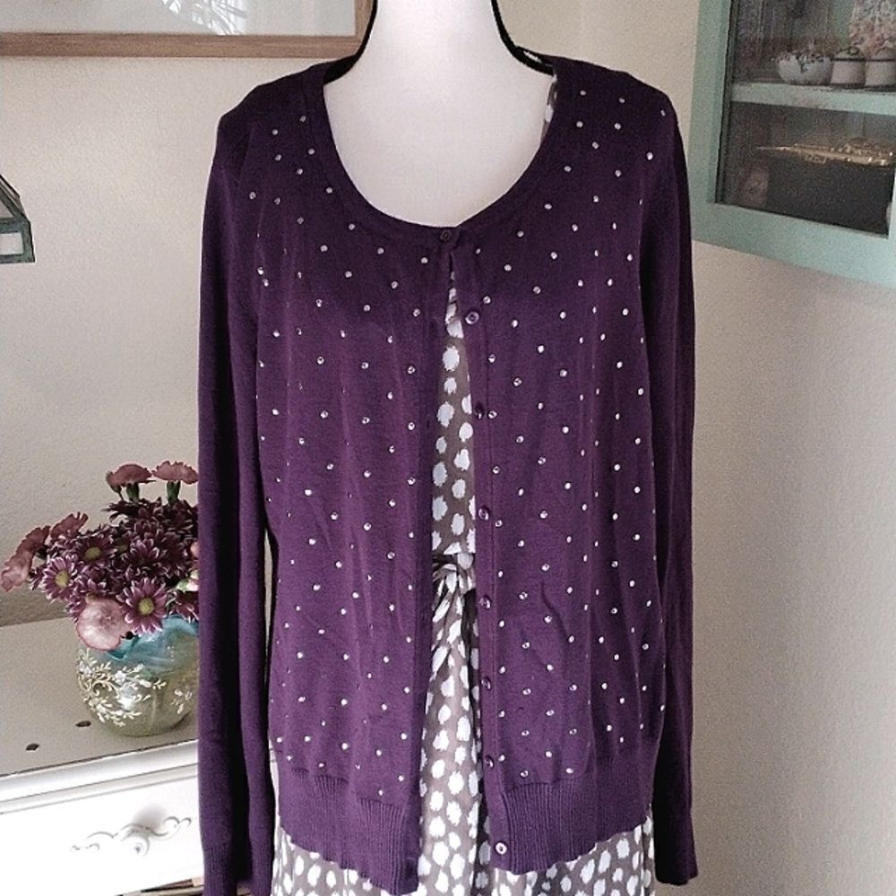 Karen Scott Purple Sweater